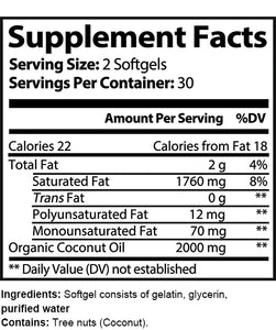 Organic Zero Fat Coconut Oil - 3 Bottles
